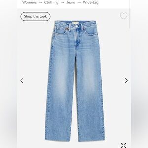 Pre Loved Madewell The perfect Vintage wide leg crop Jeans